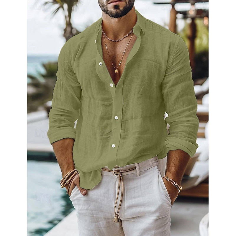 Luca - Camicia in Lino da Uomo