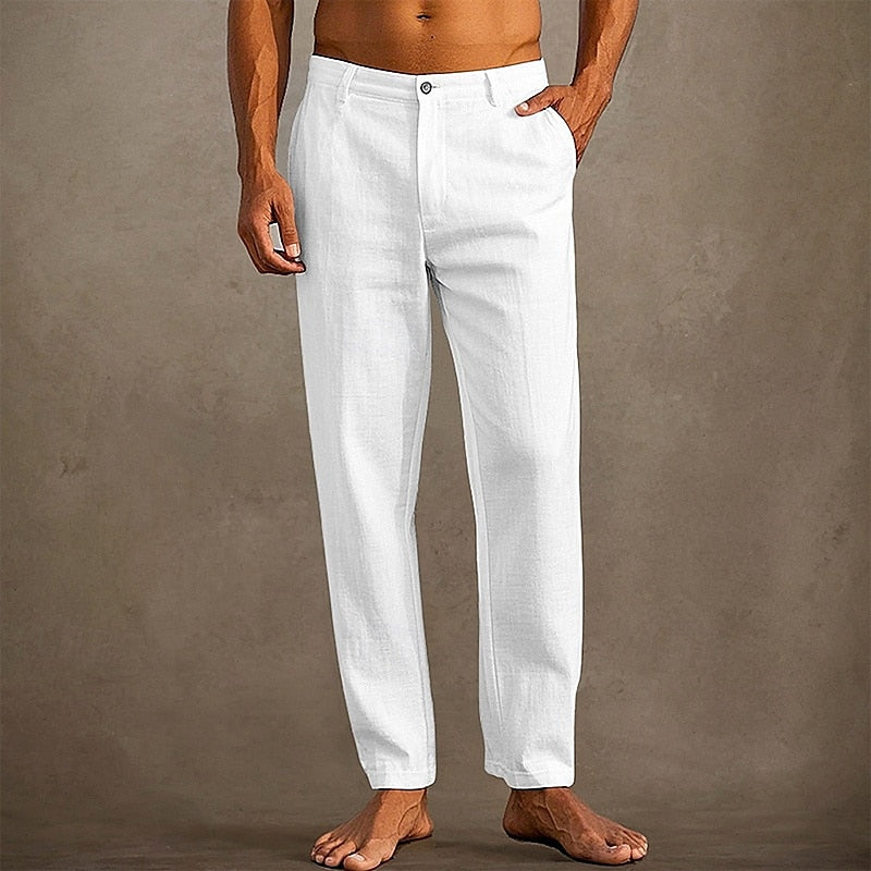 Giovanni - Pantaloni Estivi in Lino da Uomo