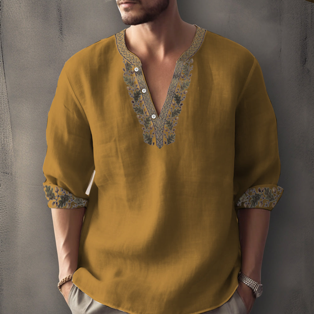 Stefano - Camicia casual estiva con maniche lunghe