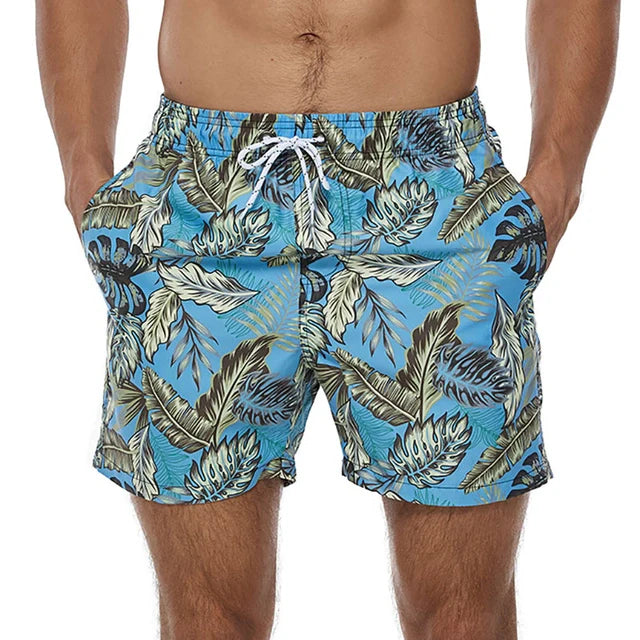 Short da bagno da uomo doppio con fantasia mimetica e asciugatura rapida