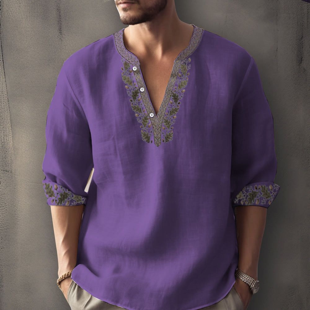 Stefano - Camicia casual estiva con maniche lunghe