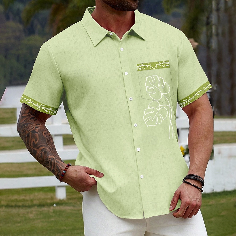 Emanuele | Camicia Tropicale a Maniche Corte