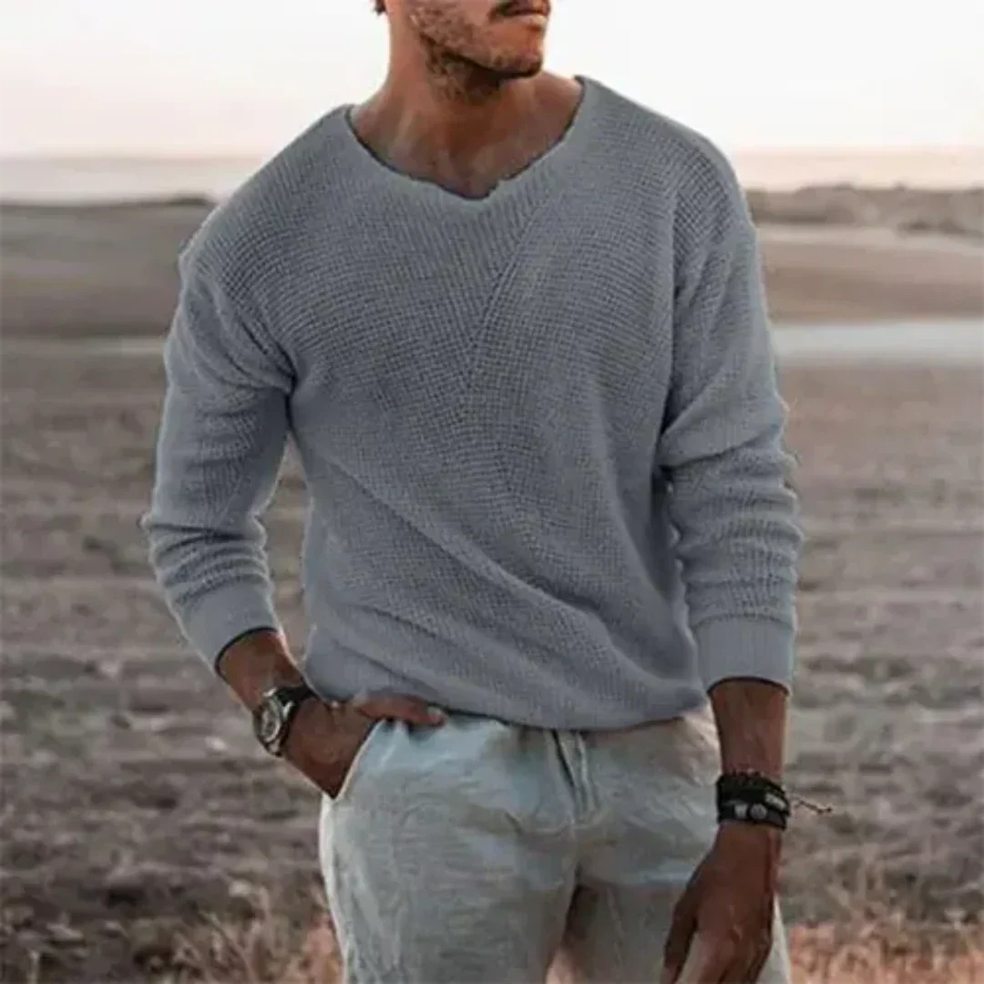 Felpa calda casual uomo in maglia