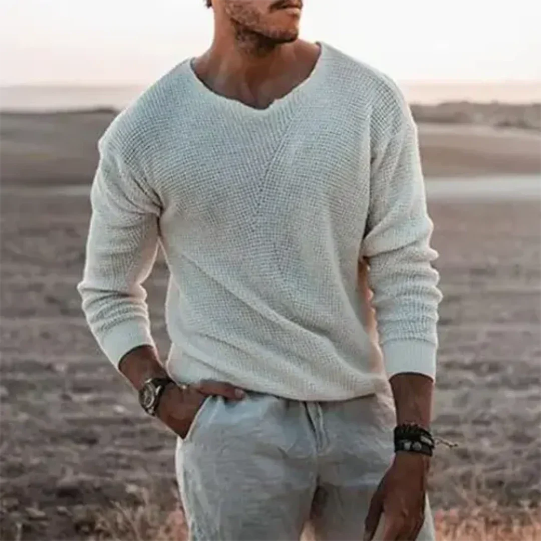 Felpa calda casual uomo in maglia