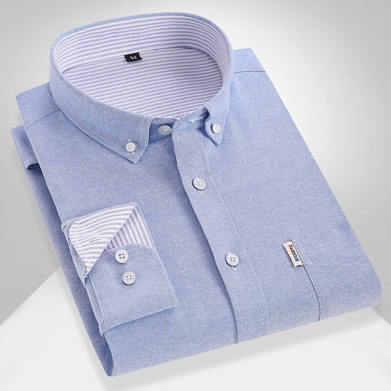 Tommaso | Camicia Classica a Maniche Lunghe in Cotone