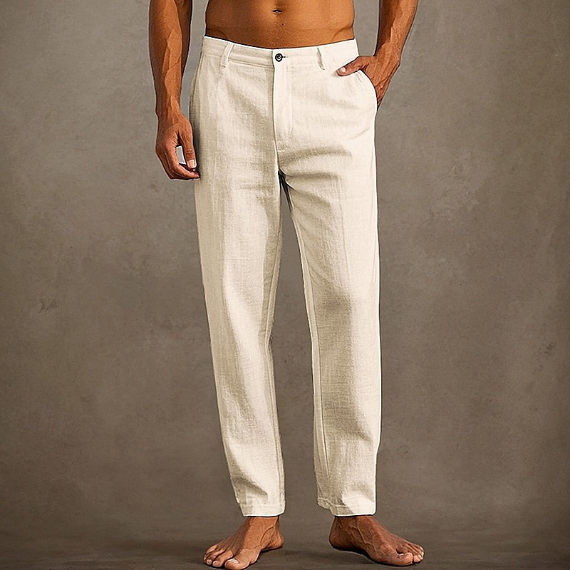 Giovanni - Pantaloni Estivi in Lino da Uomo