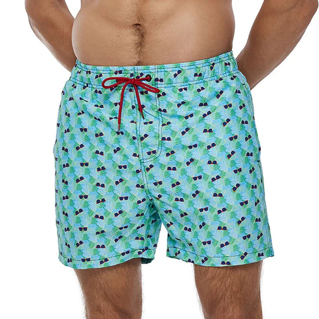 Short da bagno da uomo doppio con fantasia mimetica e asciugatura rapida