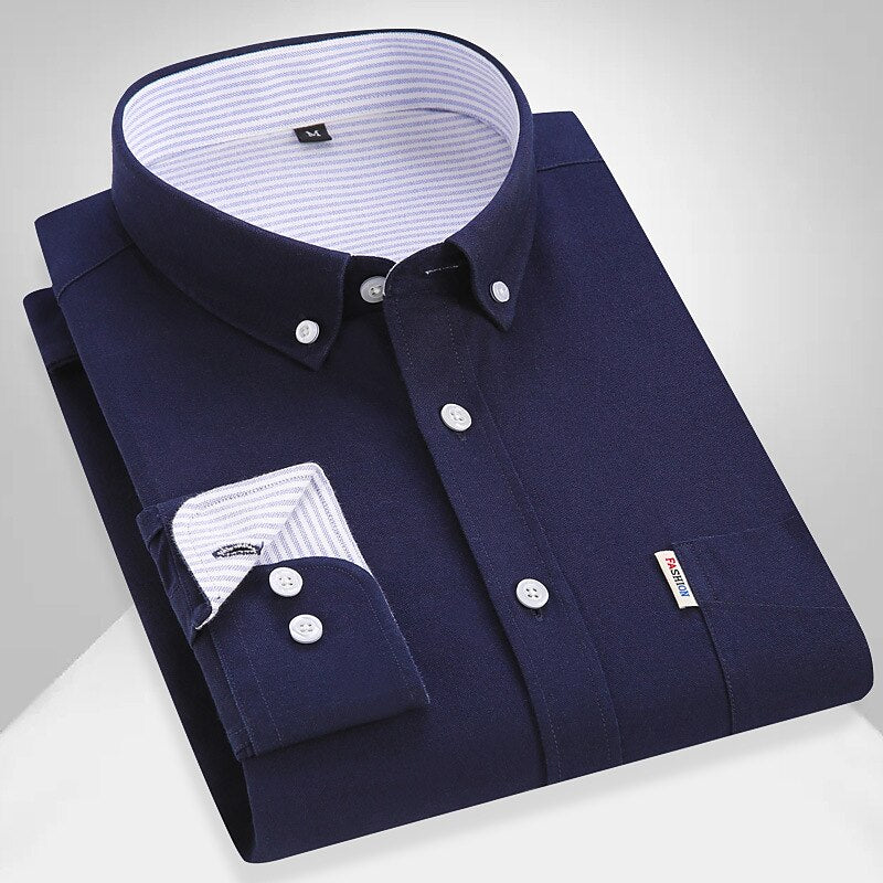 Tommaso | Camicia Classica a Maniche Lunghe in Cotone