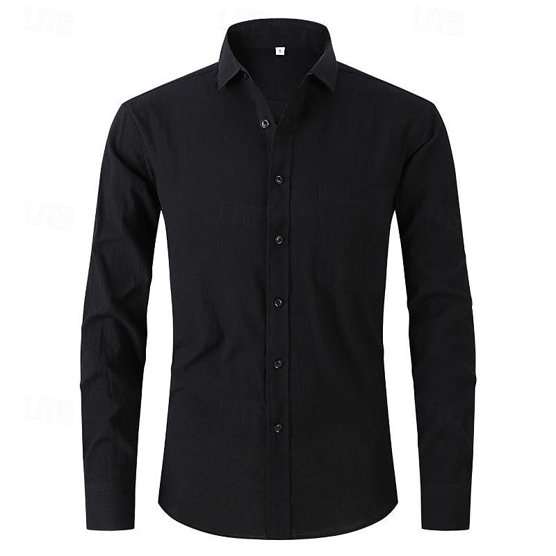 Matteo | Camicia Classica a Maniche Lunghe in Lino