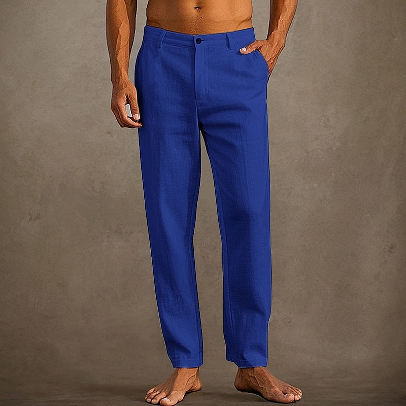 Giovanni - Pantaloni Estivi in Lino da Uomo