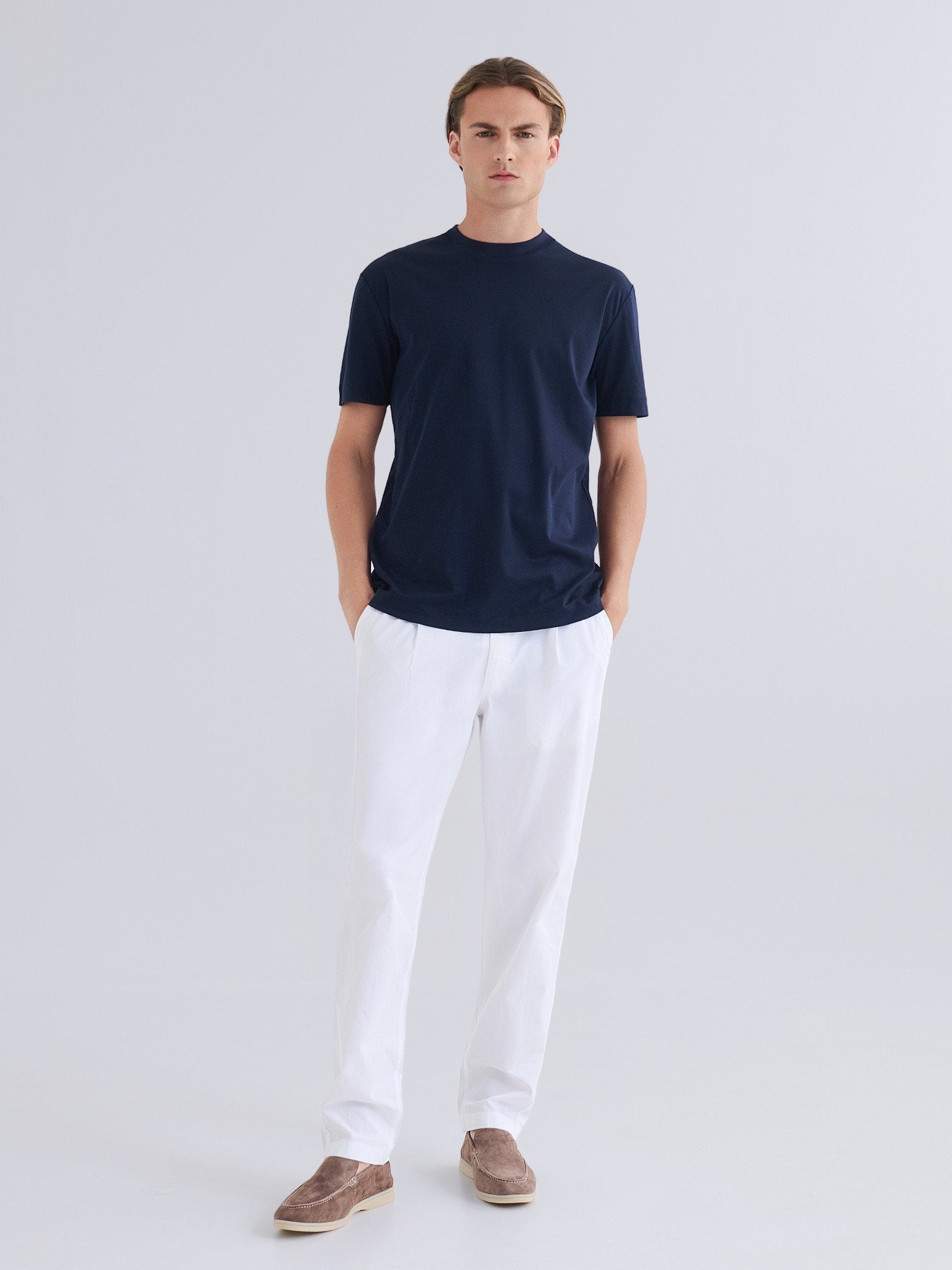 T-shirt Supima Elegante a Taglio Sartoriale