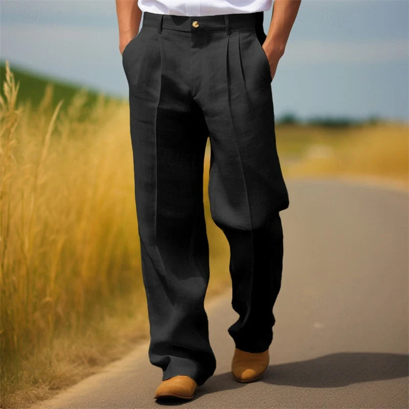 Corrado | Pantalone estivo in lino per uomo