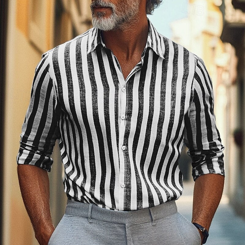 Giovanni | Camicia Classica a Maniche Lunghe a Righe