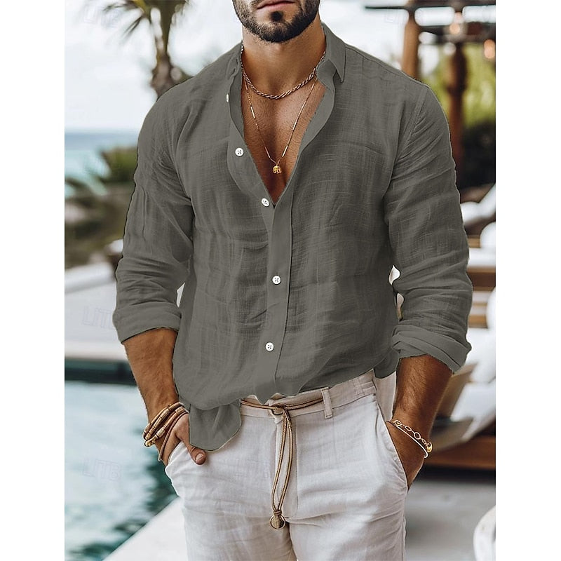Luca - Camicia in Lino da Uomo