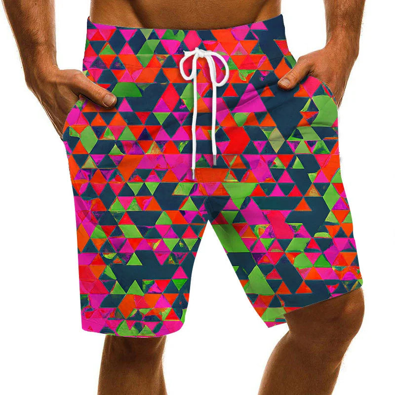 Costume da bagno uomo stampato, asciugatura rapida