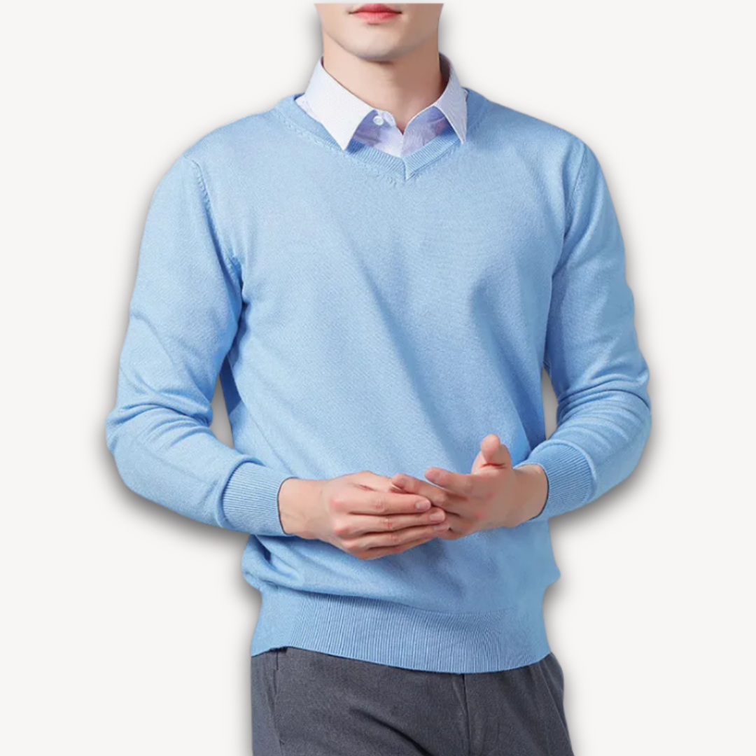Giovanni | Felpa in cashmere a V elegante per uomo