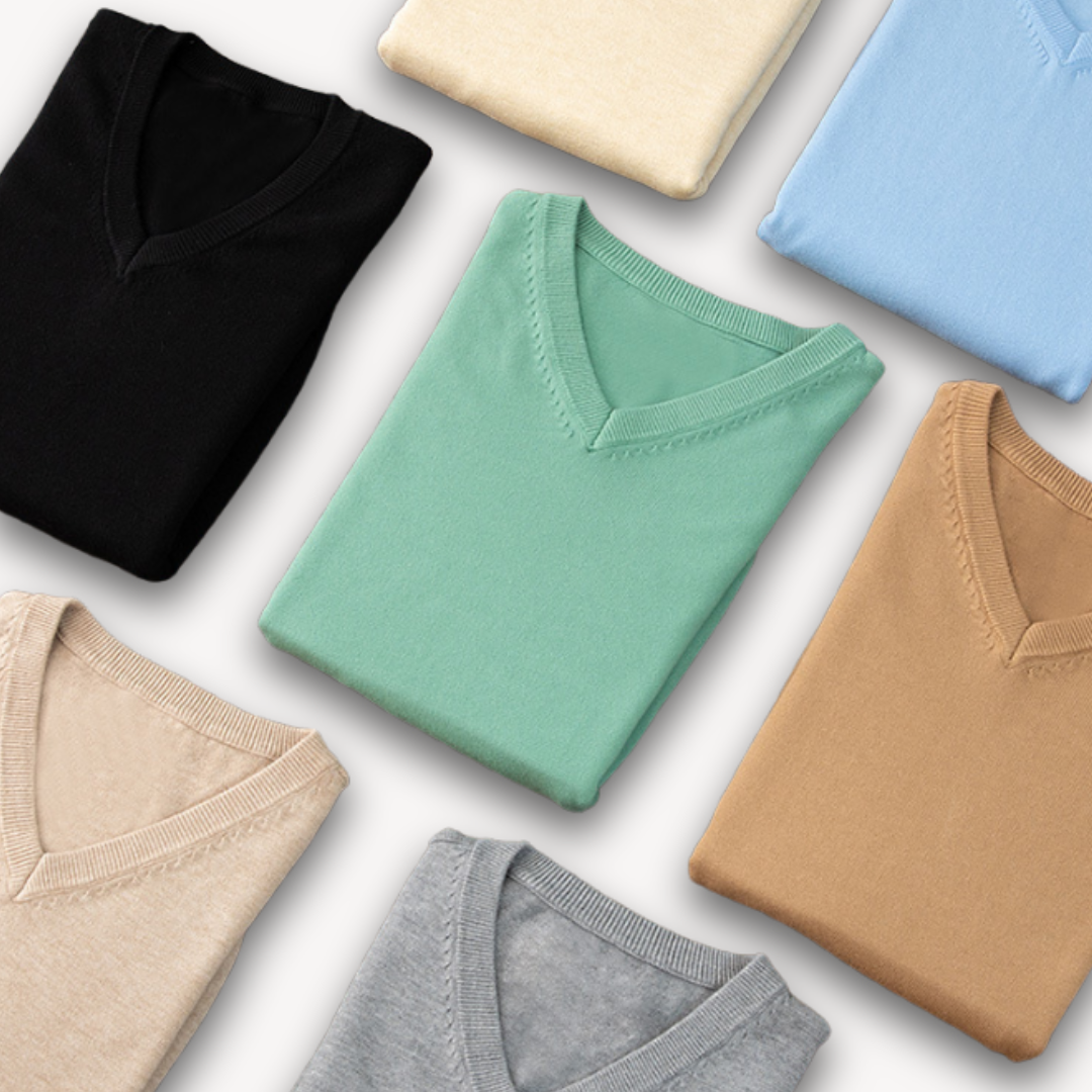 Giovanni | Felpa in cashmere a V elegante per uomo
