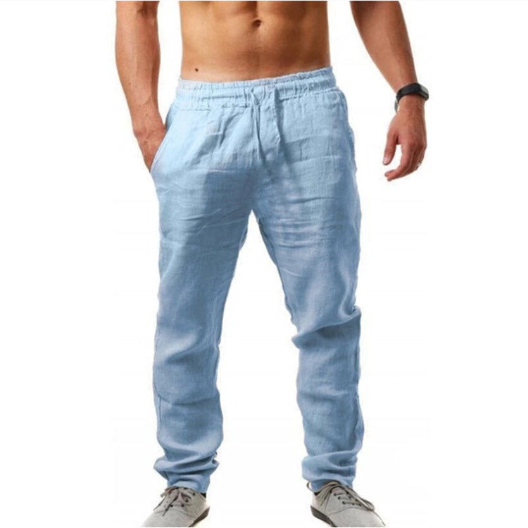 Pantaloni Eleganti in Lino Uomo
