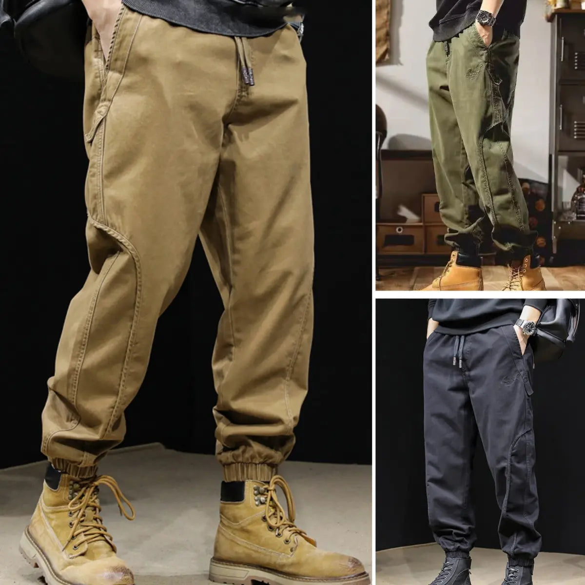 Pantaloni classici in cotone americano