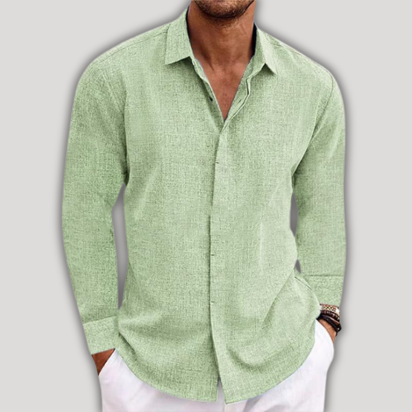 Camicia Lino Maniche Lunghe Elegante