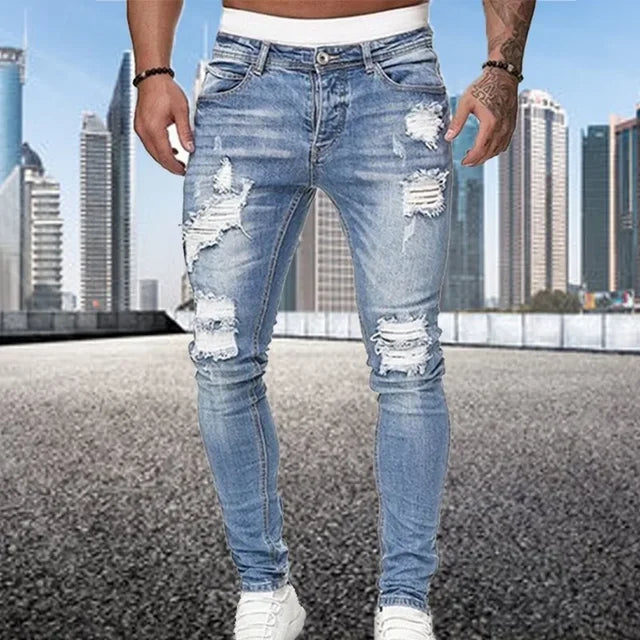Simone | Jeans skinny strappati per uomo