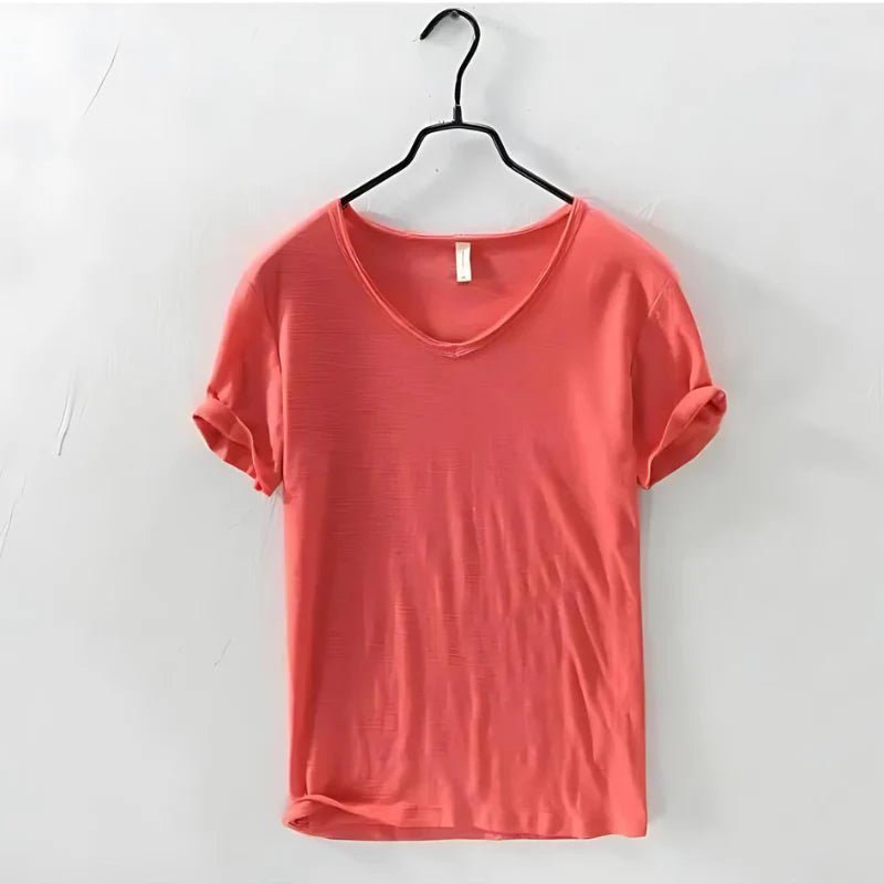 Matteo | T-shirt leggero con scollo a V da uomo