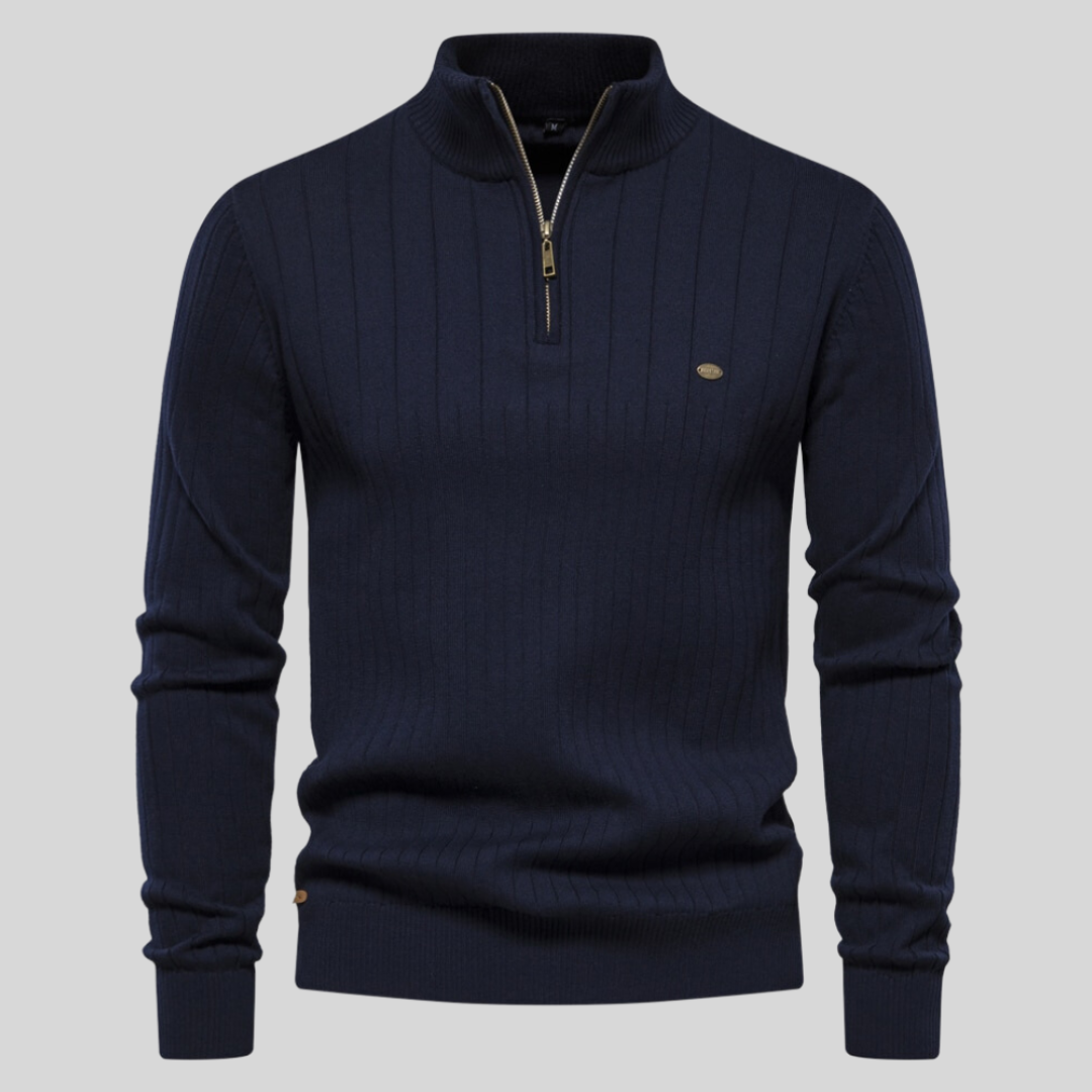 Felpa uomo con zip mezza lunghezza