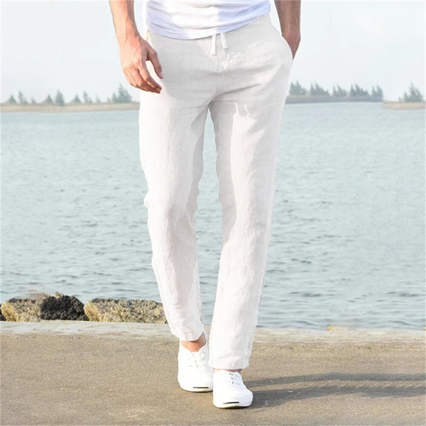 Pantaloni Leggeri in Lino , Casual e Confortevoli