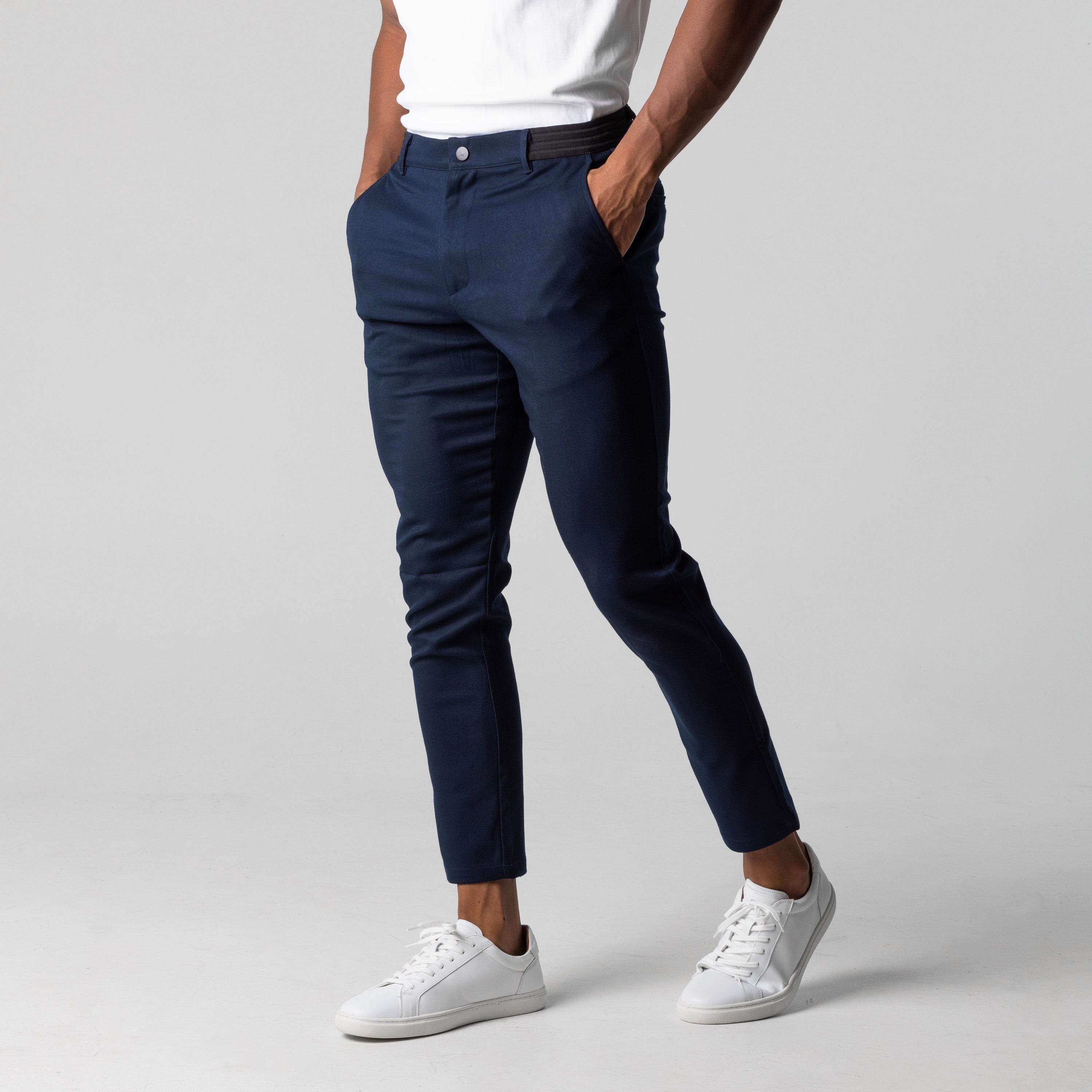 Pantaloni Casual Elasticizzati in Cotone