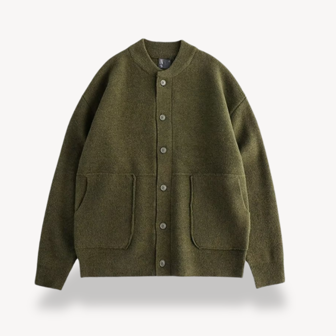 Giovanni | Cardigan in lana con bottoni per uomo