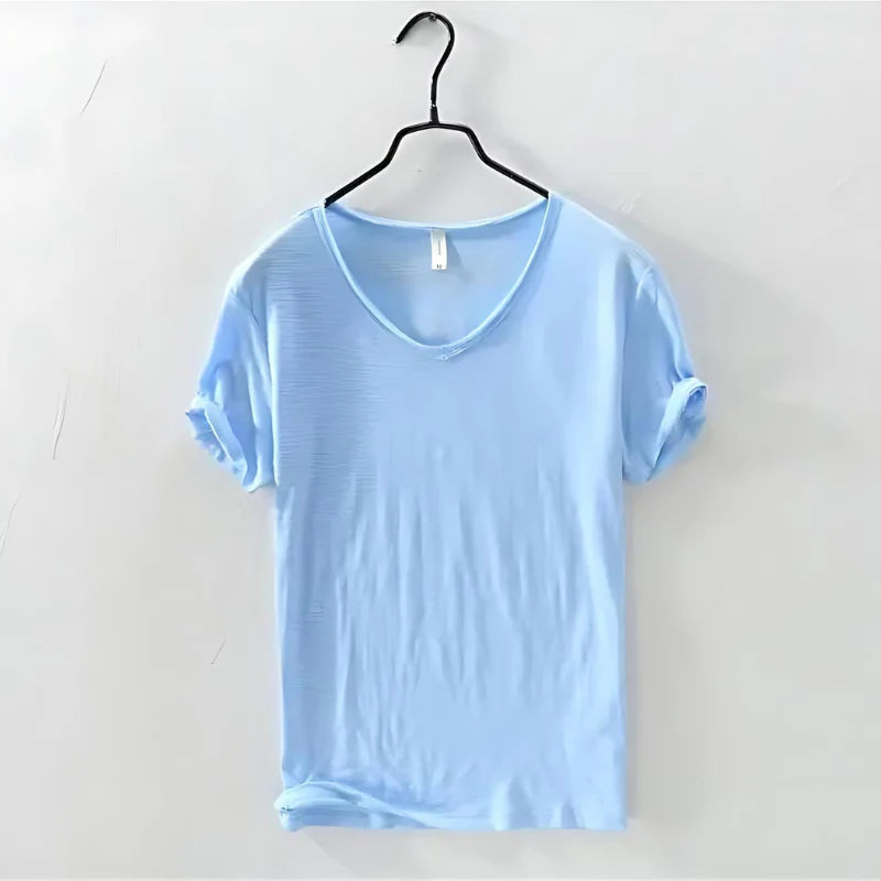 Matteo | T-shirt leggero con scollo a V da uomo