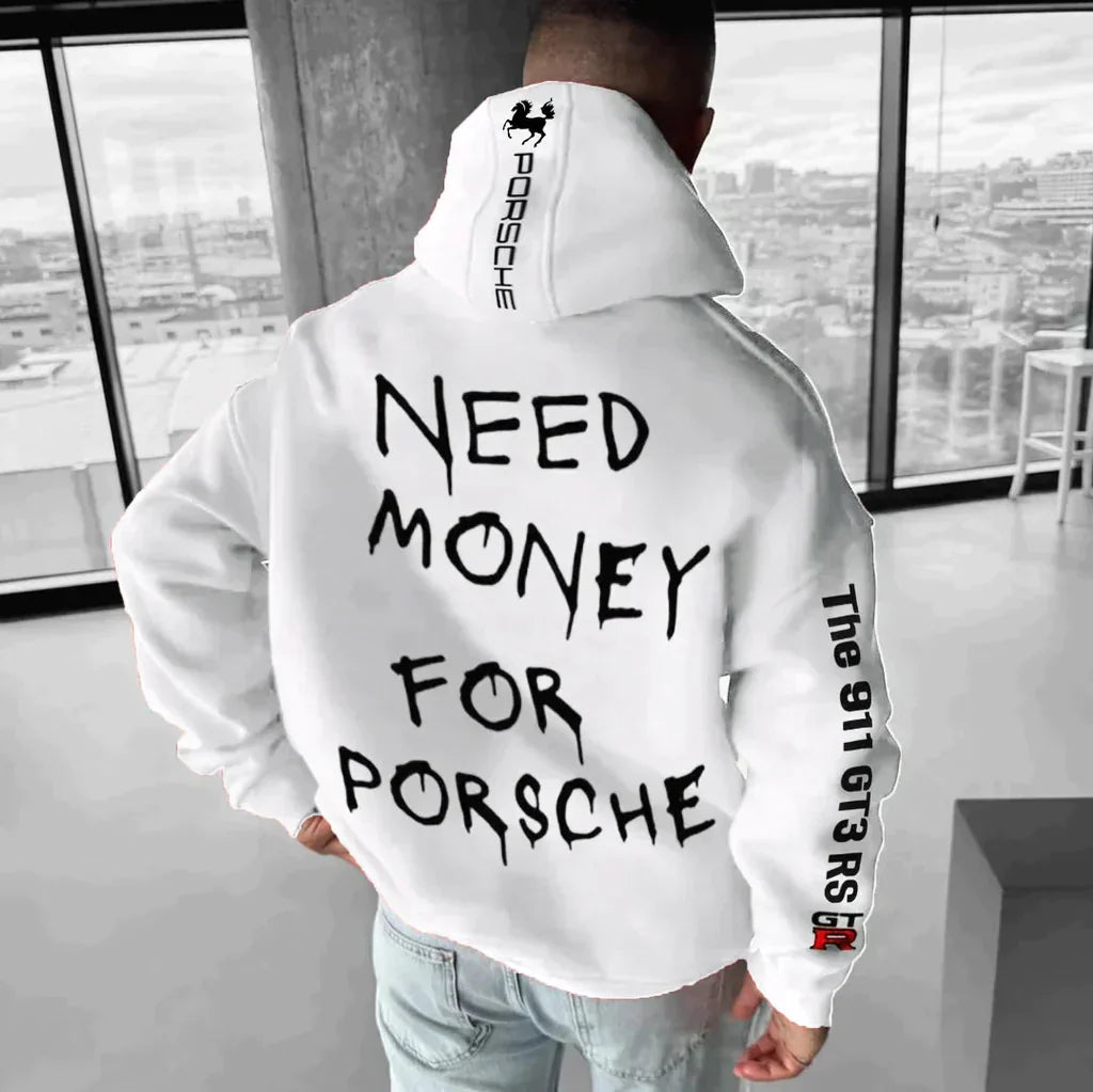 Enzo | Felpa uomo con cappuccio oversize racing