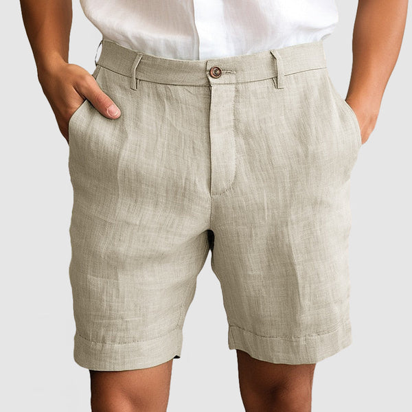 Pantaloncini Casual in Cotone e Lino
