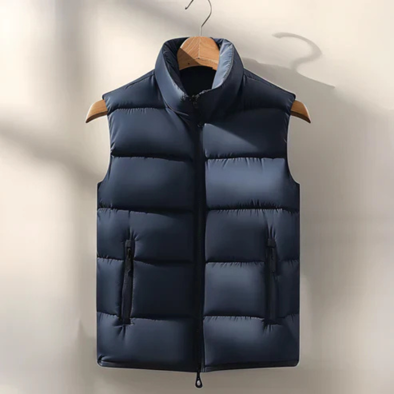 Tommaso | Gilet imbottito caldo con zip uomo