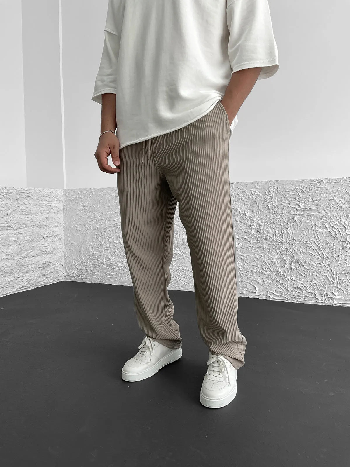 Pantaloni a Costine in Spandex Comodi