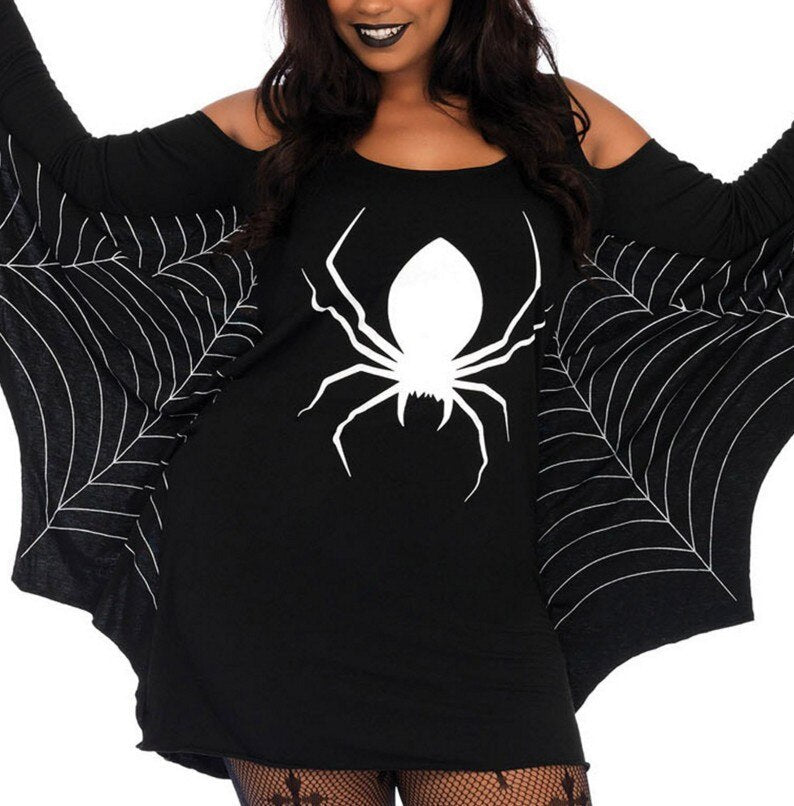 Vestito Costume di Halloween con Stampa di Ragni | Mini