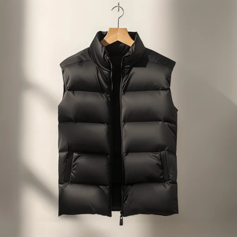 Tommaso | Gilet imbottito caldo con zip uomo