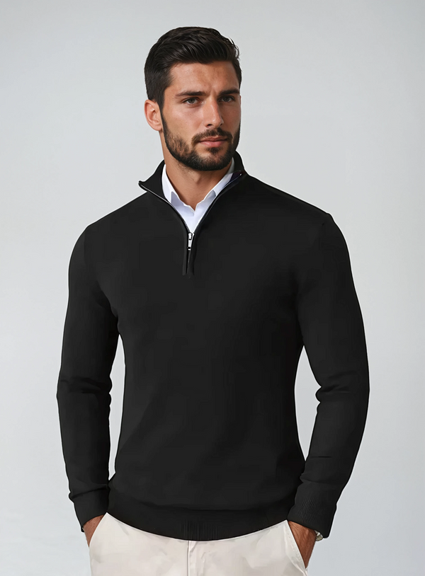 Felpa uomo con zip in cotone morbido