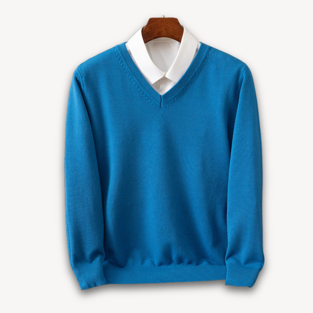 Giovanni | Felpa in cashmere a V elegante per uomo