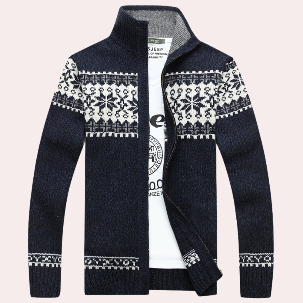 Salvatore | Cardigan classico collo alto uomo