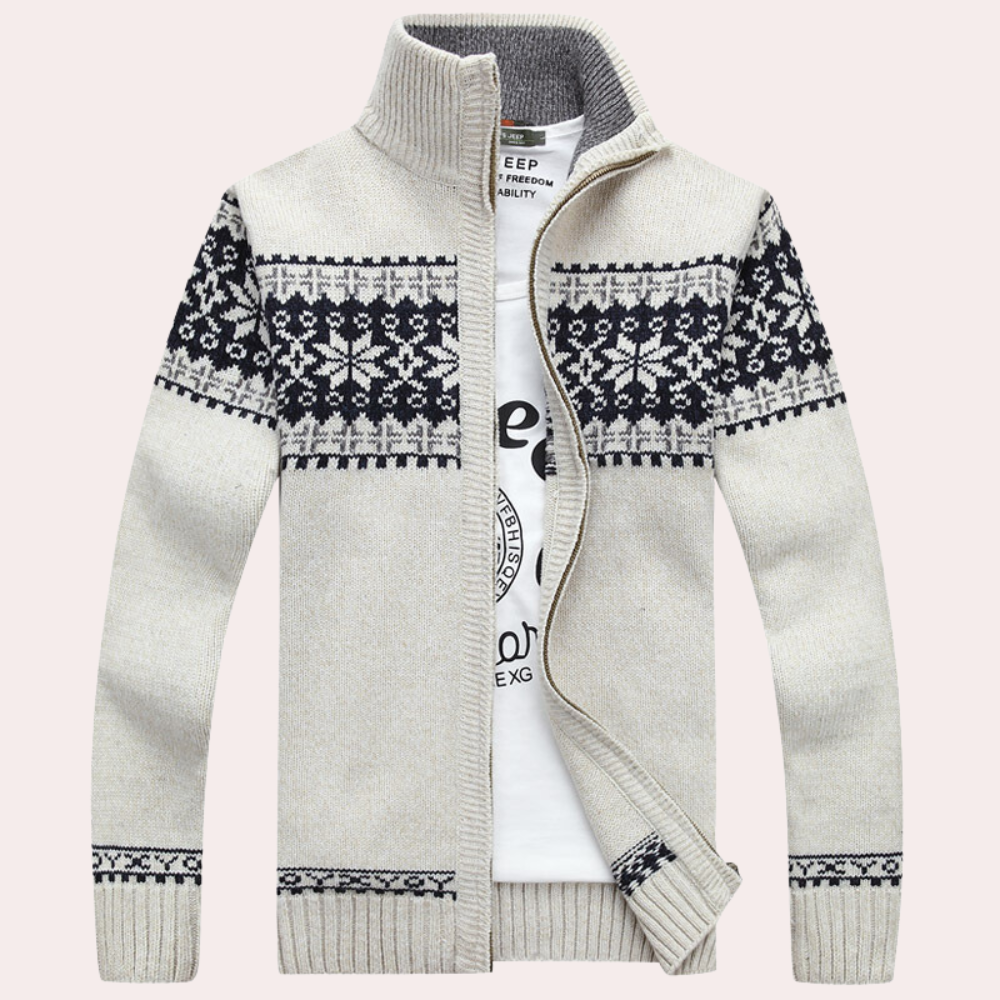Salvatore | Cardigan classico collo alto uomo