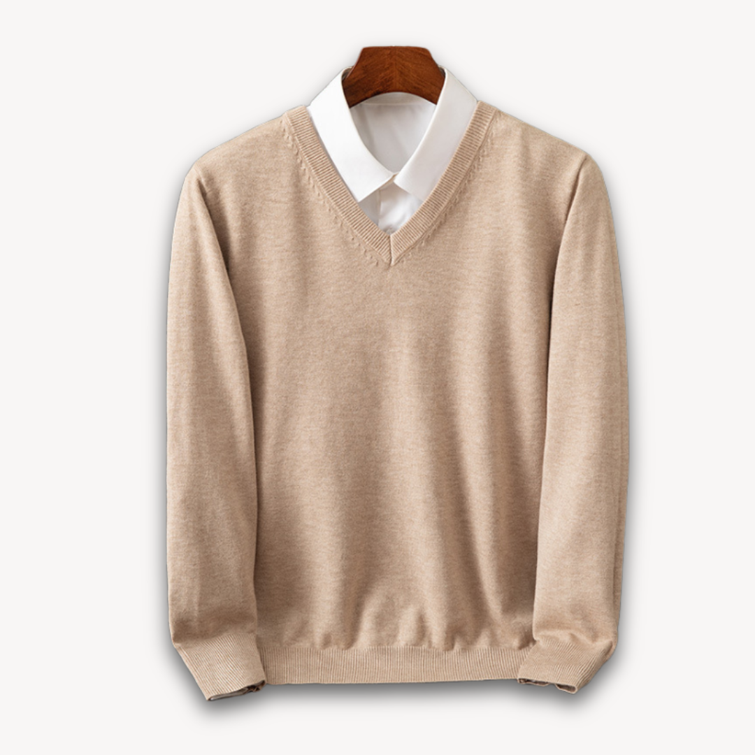 Giovanni | Felpa in cashmere a V elegante per uomo