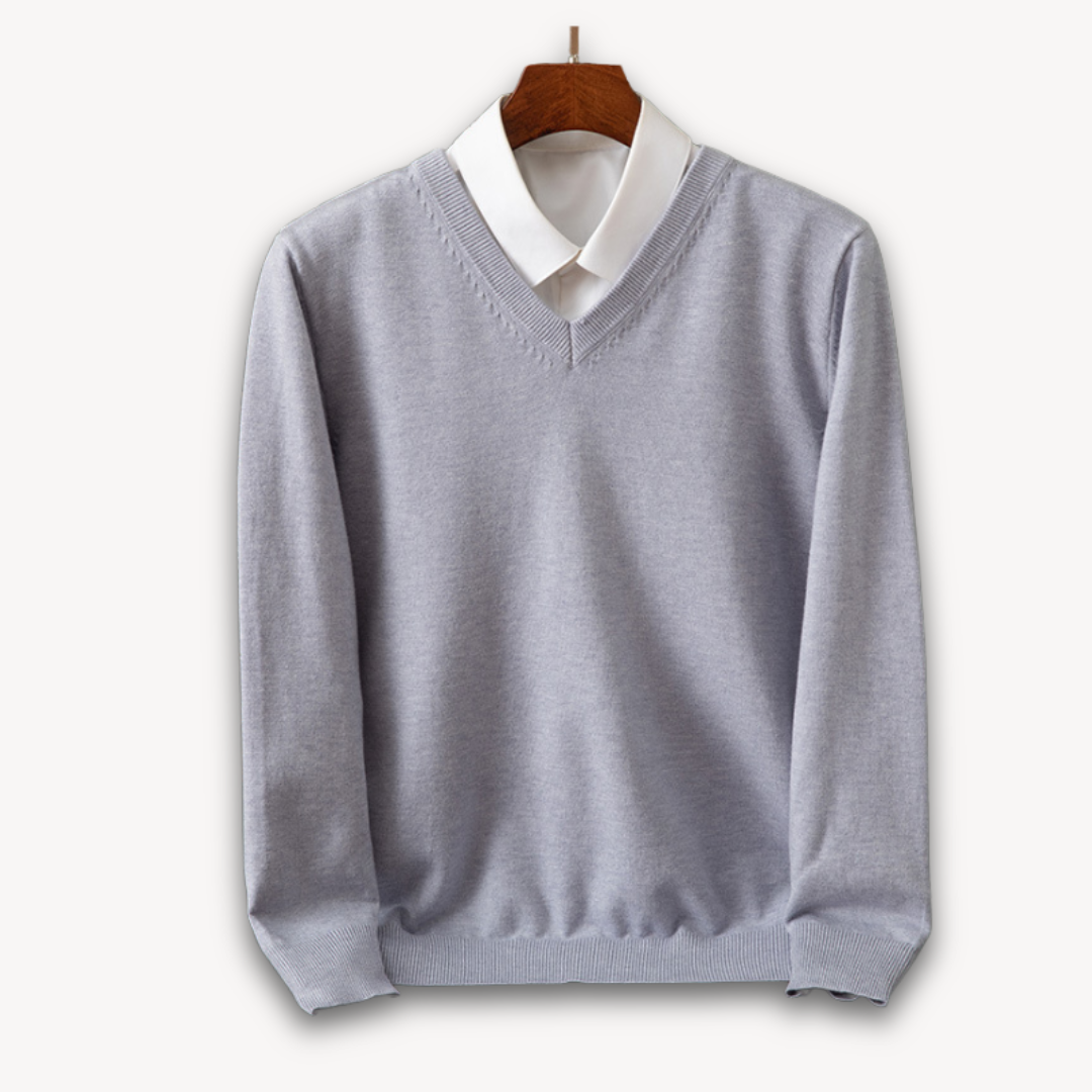 Giovanni | Felpa in cashmere a V elegante per uomo