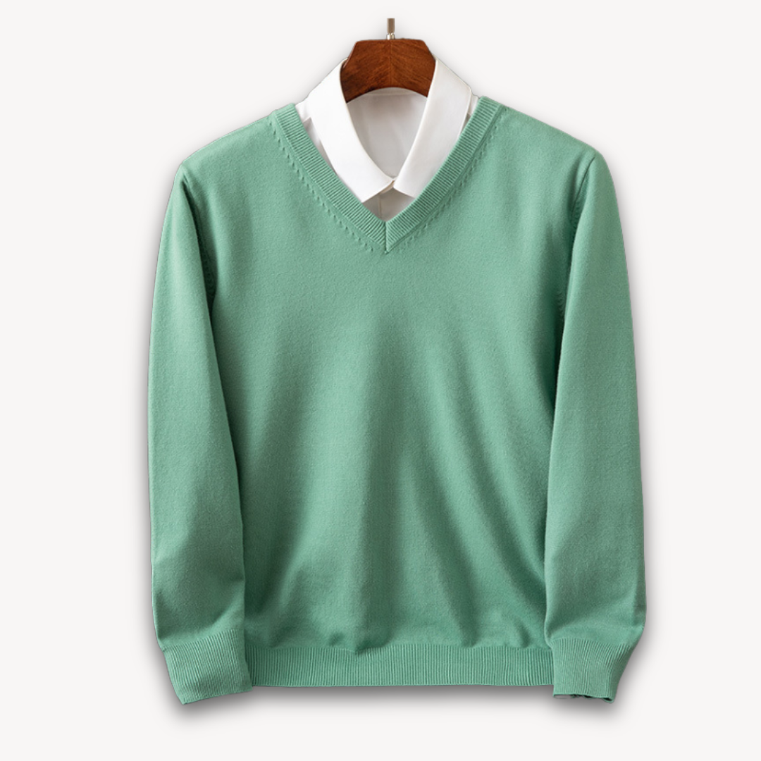 Giovanni | Felpa in cashmere a V elegante per uomo
