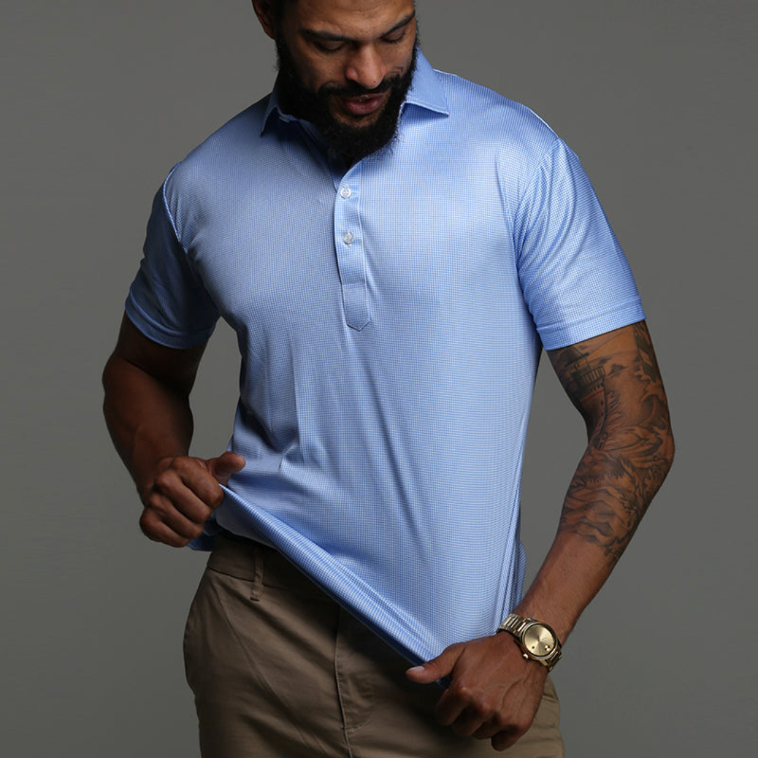 Camicia Azzurra Slim Fit Uomo Elegante