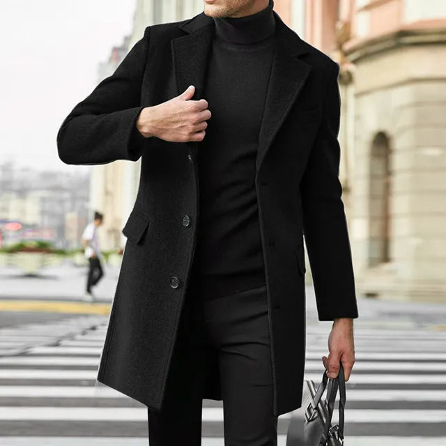 Giovanni | Cappotto monopetto da uomo con revers