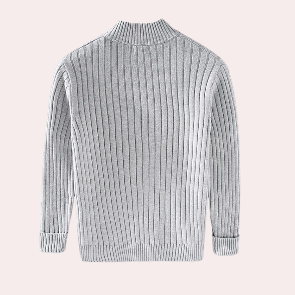 Roberto | Cardigan moderno con zip per uomo
