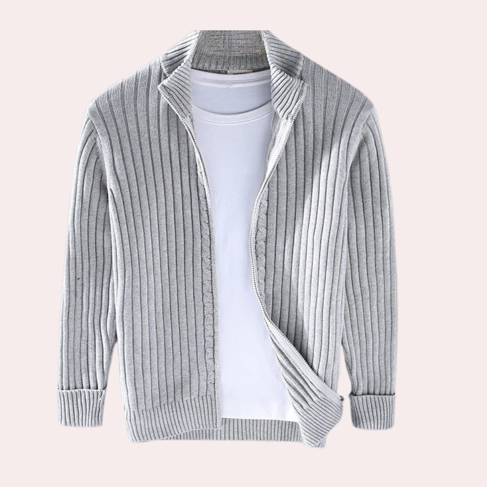 Roberto | Cardigan moderno con zip per uomo