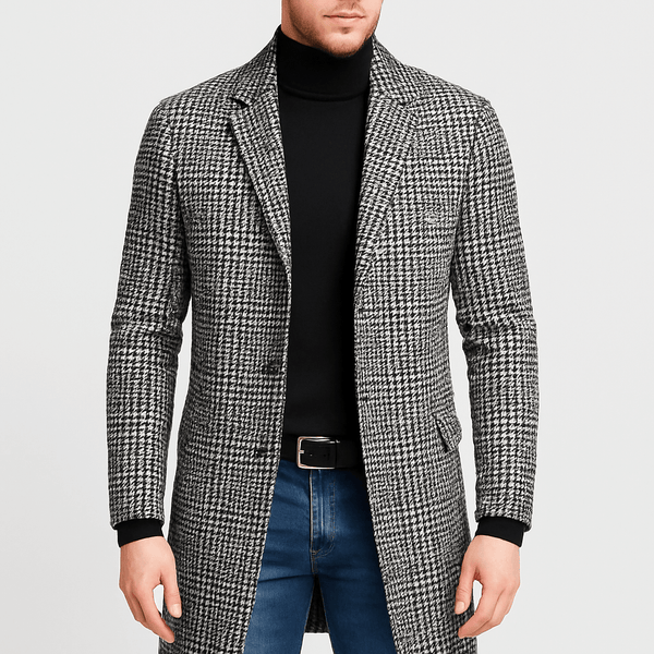 Davide | Cappotto a quadri elegante da uomo