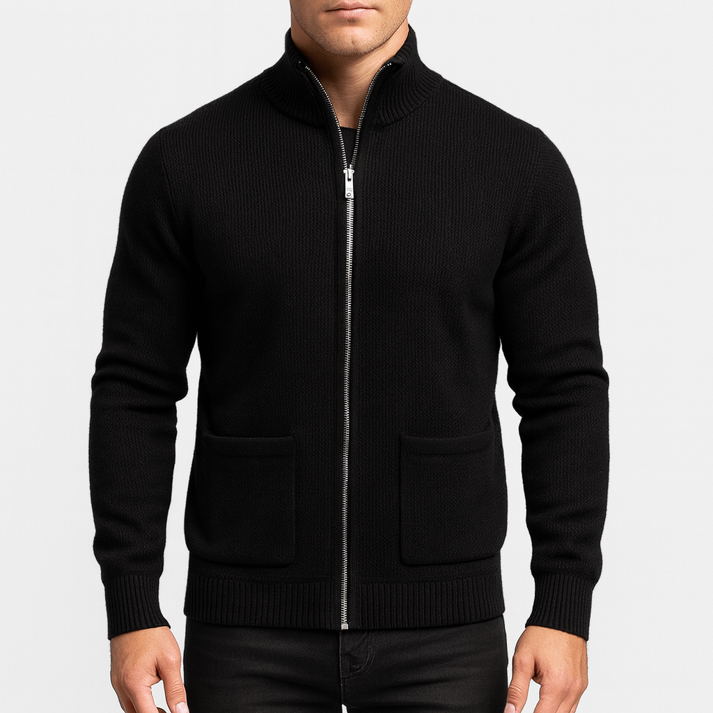 Nicola | Cardigan in cotone con zip per uomo